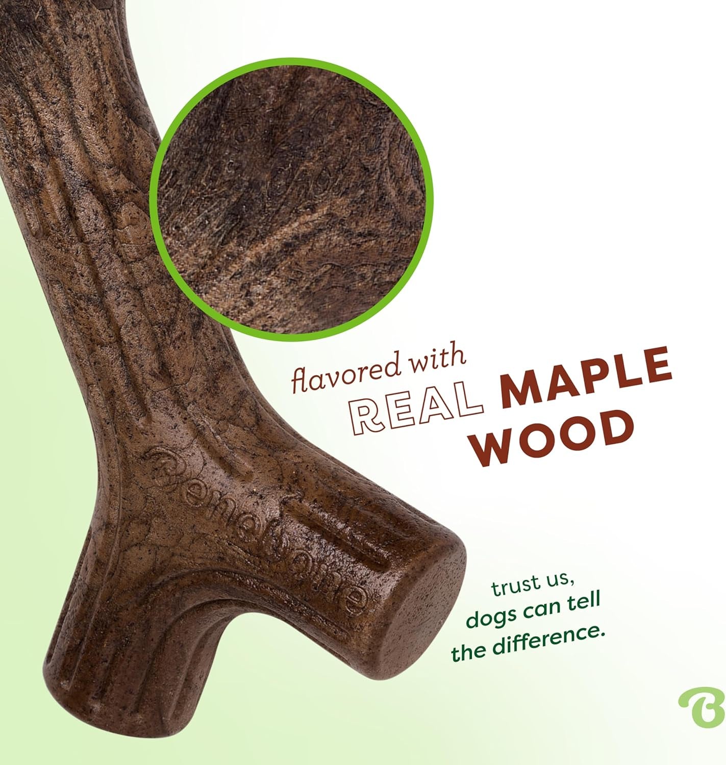 Maplestick Real Wood Durable Dog Chew Toy, Made in USA, Medium