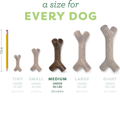 Maplestick Real Wood Durable Dog Chew Toy, Made in USA, Medium